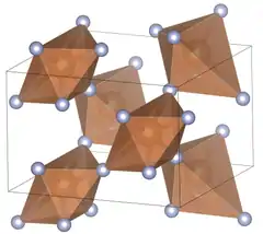 Elementarzelle von Antimontrifluorid.