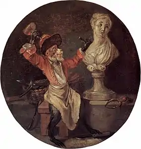 Die Skulptur, Antoine Watteau, um 1710.