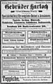 Anzeige Gebrüder Hartoch Bolkerstraße 17–19 und Neubau Bolkerstraße 20, 1894
