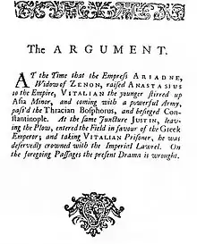 Georg Friedrich Händel – Giustino – Vorrede in englischer Sprache zum Libretto – Thomas Wood, 1737