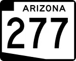 Straßenschild der Arizona State Route 277