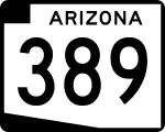 Straßenschild der Arizona State Route 389