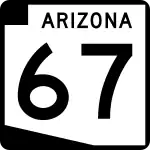 Straßenschild der Arizona State Route 67