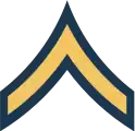 Single Chevron-Rank: Private E2, US Army.