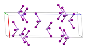 Kristallstruktur von Arsen(III)-iodid