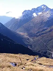 Der Arthur's Pass vom Anstieg zum Avalanche Peak aus