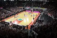 Der Audi Dome während eines Basketballspiels des FC Bayern