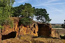 Auf dem Lehof-Felsen, Sandsteinfelsen nördlich von Quedlinburg