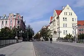 Blick über die Bismarckbrücke in nördliche Richtung