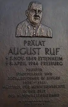  Gedenktafel zum 50. Todestag von August Ruf