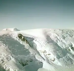 Der Axel-Heiberg-Gletscher im Sommer 1956/57