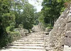 Treppe hinter dem ehemaligen Haupttor