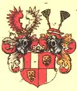 Das Wappen derer von Bünau in Siebmachers Wappenbuch, 1605