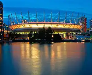 Außenansicht des BC Place Stadium im September 2011