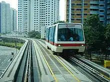 Peoplemover Bombardier Innovia APM 100 der Bukit Panjang LRT