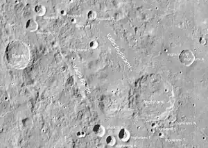 Inghirami und Vallis INghirami (LROC-WAC)