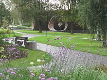 Kurpark Bad Essen mit einem 2010 errichteten kleinen Gradierwerk