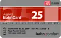 Jugend-Bahncard 25 mit bahn.comfort-Status