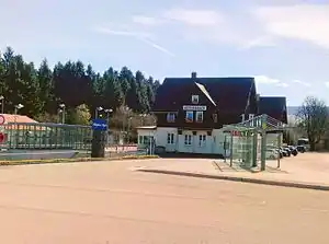 Der Bahnhof von Norden aus gesehen