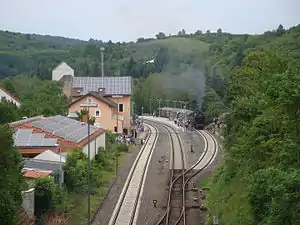 Bahnhof Alsenz beim Dampfspektakel 2014