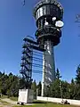 Unterer Turmteil mit Treppe zur Aussichtsplattform