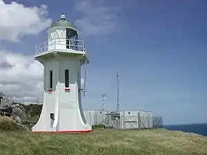 Der Leuchtturm am südlichen Eingang von Wellingtons Hafen