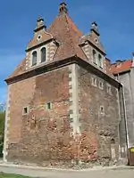 Ankerschmiedeturm von der Mottlau gesehen