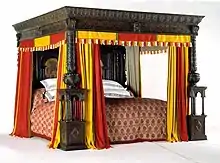 Das prunkvolle „Große Bett von Ware“ (um 1590).Victoria and Albert Museum, London.