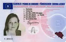 Belgium driver’s license 2019