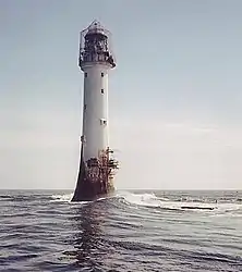 Der Leuchtturm Bell Rock bei Flut