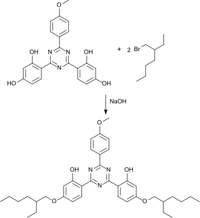 3. Stufe der Bemotrizinol-Synthese nach Hüglin et al.