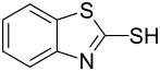 Struktur von Mercaptobenzothiazol