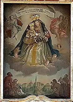 li. Gnadenbild Maria Dorfen, Stich, 1781, re. Abbild des „Urbildes“ in der Hilgerkapelle