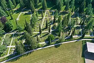 Bergfriedhof, westlicher Teil  (Draufsicht)