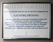 Gedenktafel an der Friedrichstraße, Berlin-Kreuzberg