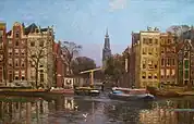 Voorburgwal in Amsterdam (etwa um 1920).