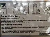 Beschreibungstafel mit Infos zur Burgruine Helfenberg SG