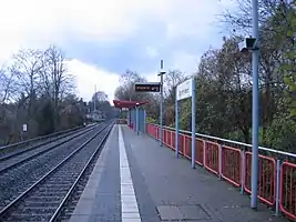 Bahnsteig nach Düsseldorf