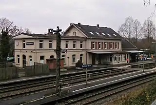 Blick zum Bahnhof