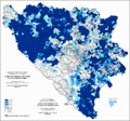 Anteil der Serben auf Gemeindeebene in Bosnien und Herzegowina 1991