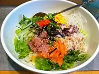 Meeresfrüchte-Bibim­bap, Vancouver 2011