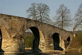 Die achtjochige Thurbrücke von 1487 in Bischofszell