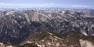 Teil der Bitterroot Range in Montana, Blick von El Capitan nach Norden