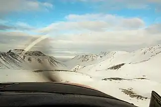 Die Bláfjöll aus der Luft