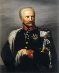 Generalfeldmarschall Blücher, in kleiner (Interims-)Uniform, mit Epauletten, um 1815