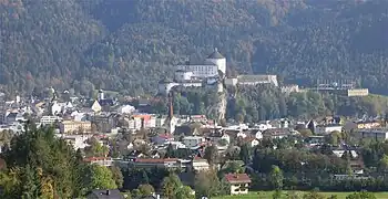 Blick auf Kufstein, im Vordergrund Zell