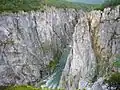 Blick flussabwärts in die Silfarschlucht