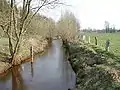 Die Mühlenau, Blick von der Bosselwischbrücke flussaufwärts