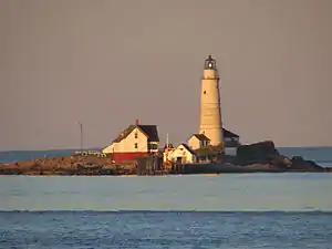 Der Leuchtturm von Grape Island aus gesehen