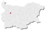 Karte von Bulgarien, Position von Botewgrad hervorgehoben